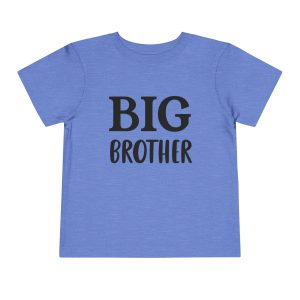 Toddler Tee Big Brother v1 Heather Columbia Blue Front