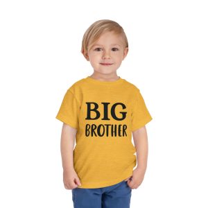 Toddler Tee Big Brother v1 Heather Yellow Gold On Person