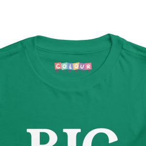 Toddler Tee Big Brother v1 Kelly Front Collar Closeup