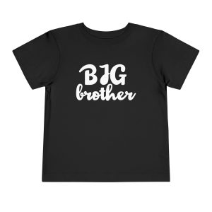 Toddler Tee Big Brother v2 Black Front