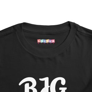 Toddler Tee Big Brother v2 Black Front Collar Closeup