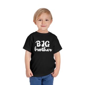 Toddler Tee Big Brother v2 Black On Person