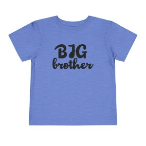 Toddler Tee Big Brother v2 Heather Columbia Blue Front