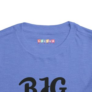 Toddler Tee Big Brother v2 Heather Columbia Blue Front Collar Closeup