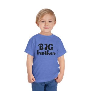 Toddler Tee Big Brother v2 Heather Columbia Blue On Person