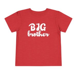 Toddler Tee Big Brother v2 Heather Red Front