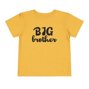 Toddler Tee Big Brother v2 Heather Yellow Gold Front
