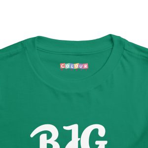 Toddler Tee Big Brother v2 Kelly Front Collar Closeup
