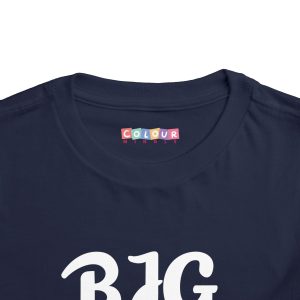 Toddler Tee Big Brother v2 Navy Front Collar Closeup
