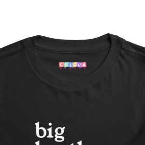 Toddler Tee Big Brother v3 Black Front Collar Closeup
