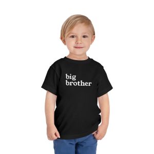 Toddler Tee Big Brother v3 Black On Person