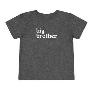 Toddler Tee Big Brother v3 Dark Heather Grey Front