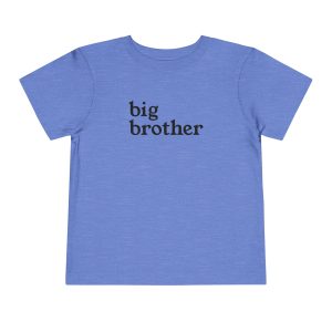 Toddler Tee Big Brother v3 Heather Columbia Blue Front