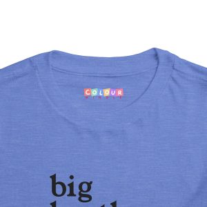 Toddler Tee Big Brother v3 Heather Columbia Blue Front Collar Closeup