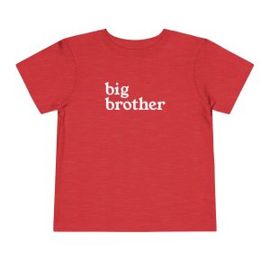 Toddler Tee Big Brother v3 Heather Red Front