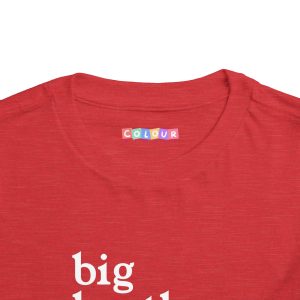 Toddler Tee Big Brother v3 Heather Red Front Collar Closeup