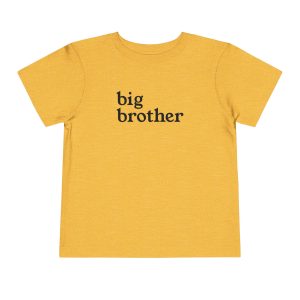 Toddler Tee Big Brother v3 Heather Yellow Gold Front
