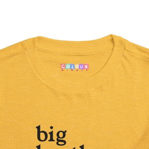 Toddler Tee Big Brother v3 Heather Yellow Gold Front Collar Closeup