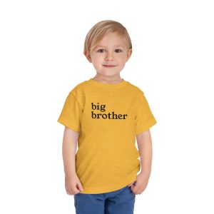 Toddler Tee Big Brother v3 Heather Yellow Gold On Person