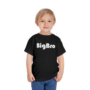 Toddler Tee Big Brother v4 Black On Person