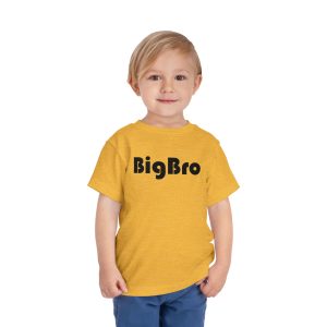 Toddler Tee Big Brother v4 Heather Yellow Gold On Person