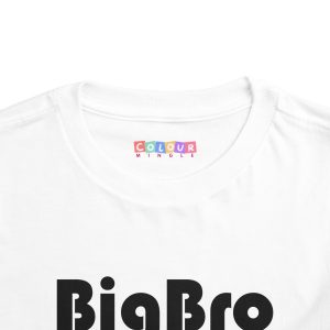 Toddler Tee Big Brother v4 White Front Collar Closeup