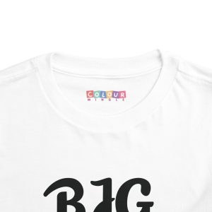 Toddler tee Big brother v2 white Front Collar Closeup