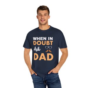 ColourMingle Dad Advice T-Shirt Navy Person 1