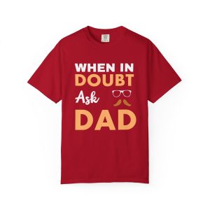 ColourMingle Dad Advice T-Shirt Red Front