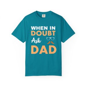 ColourMingle Dad Advice T-Shirt Topaz Blue Front