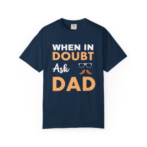 ColourMingle Dad Advice T-Shirt True Navy Front