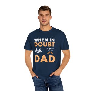 ColourMingle Dad Advice T-Shirt True Navy Person 1