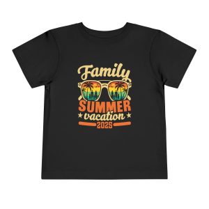 ColourMingle Kids Summer Vacation Tee Black Front