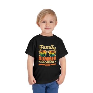 ColourMingle Kids Summer Vacation Tee Black On Person