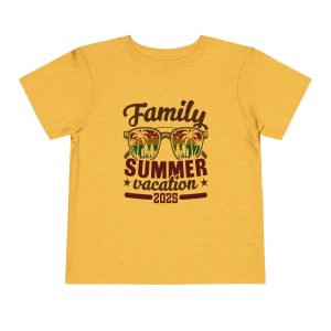 ColourMingle Kids Summer Vacation Tee Heather Yollow Gold Front