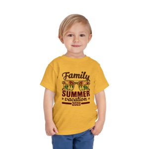 ColourMingle Kids Summer Vacation Tee Heather Yollow Gold On Person
