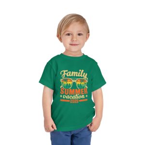 ColourMingle Kids Summer Vacation Tee Kelly On Person