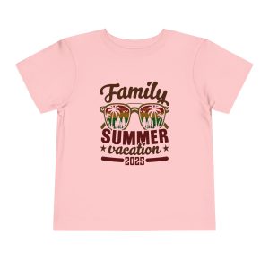 ColourMingle Kids Summer Vacation Tee Pink Front
