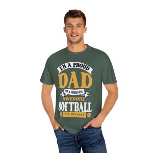 ColourMingle Proud Dad Softball Tee Blue Spruce Person 1