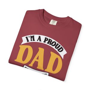 ColourMingle Proud Dad Softball Tee Chilli Folded