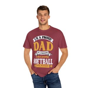 ColourMingle Proud Dad Softball Tee Chilli Person 1