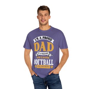 ColourMingle Proud Dad Softball Tee Grape Person 1