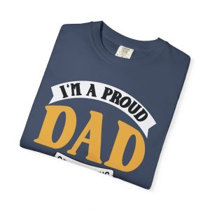 ColourMingle Proud Dad Softball Tee Midnight Folded