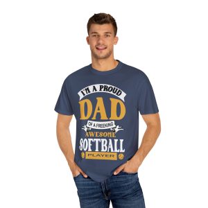 ColourMingle Proud Dad Softball Tee Midnight Person 1