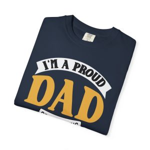 ColourMingle Proud Dad Softball Tee Navy Folded