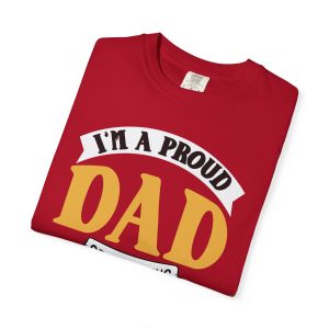 ColourMingle Proud Dad Softball Tee Red Folded