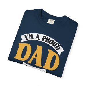 ColourMingle Proud Dad Softball Tee True Navy Folded
