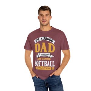 ColourMingle Proud Dad Softball Tee Vineyard Person 1