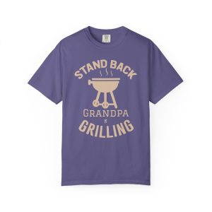 Colourmingle Grilling Grandpa T-Shirt Grape Front