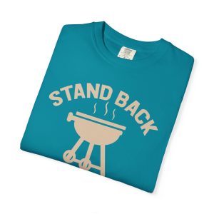 Colourmingle Grilling Grandpa T-Shirt Topaz Blue Folded